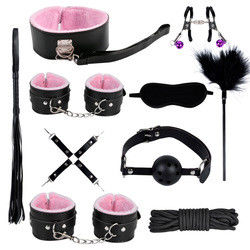 BDSM japonés erótico Conjunto de restricción de bondage Kit de restricción de bondage Traje de bondage Esposas Clampas de pezones