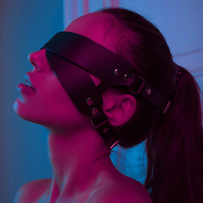 Silicona ABS BDSM Conjunto Bondage Ojo Máscara Pareja juguete sexual esclavo de cuero
