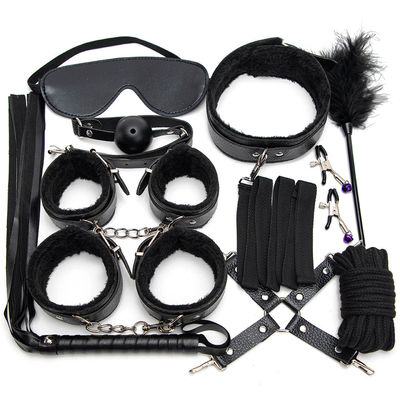 10 Set Light Self Bondage Kit Kit de cuero SM Esclavo pasión fetiche Rejas de cama