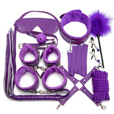 10 Set Light Self Bondage Kit Kit de cuero SM Esclavo pasión fetiche Rejas de cama
