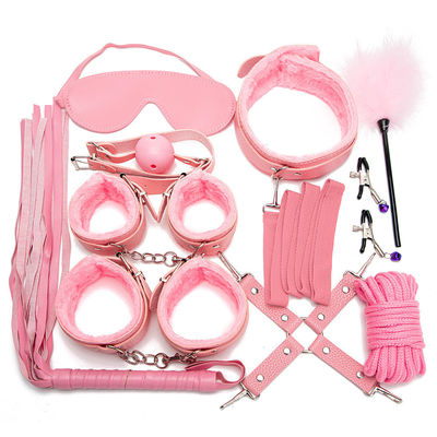 10 Set Light Self Bondage Kit Kit de cuero SM Esclavo pasión fetiche Rejas de cama