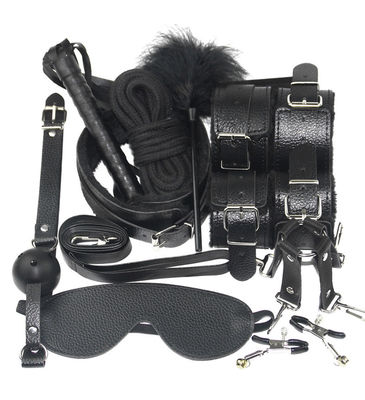 10 Set Light Self Bondage Kit Kit de cuero SM Esclavo pasión fetiche Rejas de cama