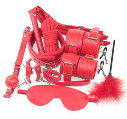 10 Set Light Self Bondage Kit Kit de cuero SM Esclavo pasión fetiche Rejas de cama