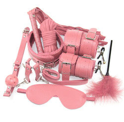10 Set Light Self Bondage Kit Kit de cuero SM Esclavo pasión fetiche Rejas de cama