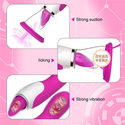 50dB Vibratores sexuales femeninos Vibrator de sexo juguete lengua femenina consolador caliente chupador de pezones