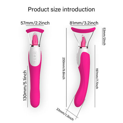 50dB Vibratores sexuales femeninos Vibrator de sexo juguete lengua femenina consolador caliente chupador de pezones