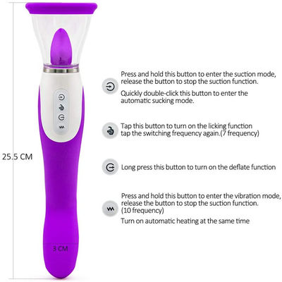 50dB Vibratores sexuales femeninos Vibrator de sexo juguete lengua femenina consolador caliente chupador de pezones