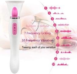 50dB Vibratores sexuales femeninos Vibrator de sexo juguete lengua femenina consolador caliente chupador de pezones