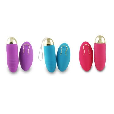Pelotas de juguete vaginal a prueba de agua Vibrator remoto huevos saltadores juguetes sexuales rosas