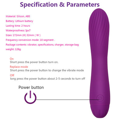 Mini japonés 17.2 x 3.2cm Vibrator de sexo Mini inalámbrico AV Masajista de varilla a prueba de agua