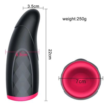 250g de verdadera vagina masculina masturbadora taza de juguete pistón automático telescópico calefacción