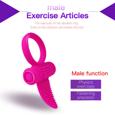 Rosa CE anillo de lengua vibrante clítoris anillo de dildo vibrador 85.8mm x 46.3mm x 8.2mm