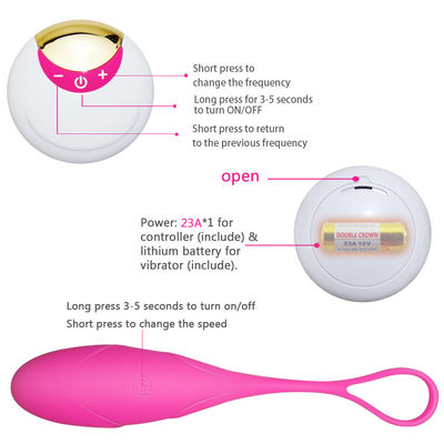 Masturbación por control remoto inalámbrico Dildo G Spot Vibrator de silicona huevo