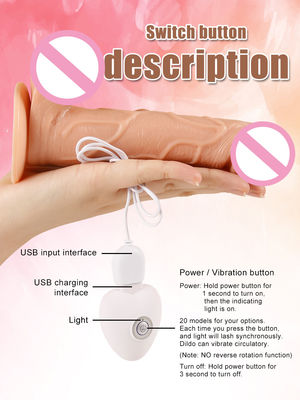 5.3 pulgadas Vibrator Juguete para adultos Realista Gran Dildos Penis de Silicona Para Mujeres Adultas