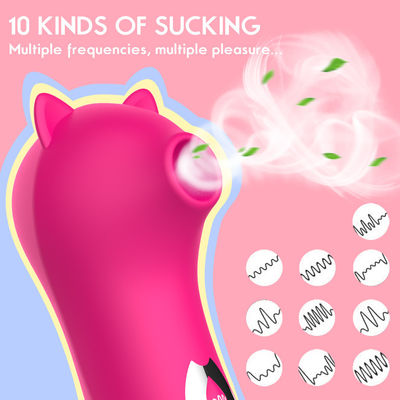 Placa de la válvula vibrante gato rosa vibrador de la clítoris vibración de succión