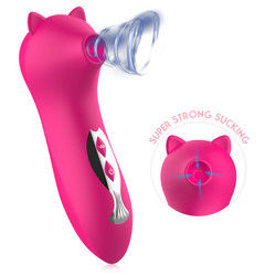 Placa de la válvula vibrante gato rosa vibrador de la clítoris vibración de succión