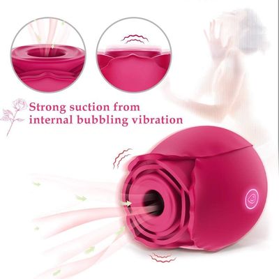Vagina roja linda chupando la lengua succión vibrador rosa vibrador juguete sexual
