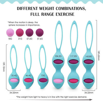 CE Vibrator Juguete para adultos Bola de Kegel 35 X 140 mm Mujeres Aprietación del suelo pélvico postparto
