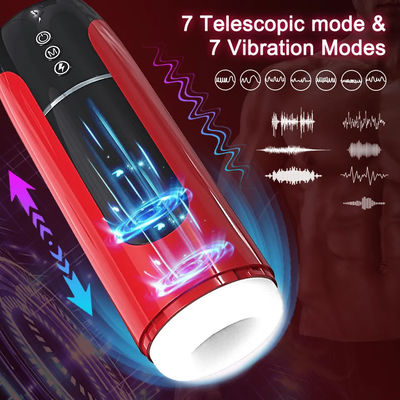 Calentamiento inteligente automático masculino Masterbater Telescópico de rotación masculino taza de masturbación