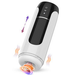 Calentamiento inteligente automático masculino Masterbater Telescópico de rotación masculino taza de masturbación