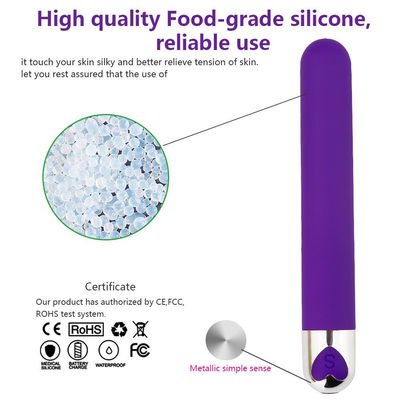 Vibrator de bala larga juguete de silicona para adultos ABS 137 x 21 mm