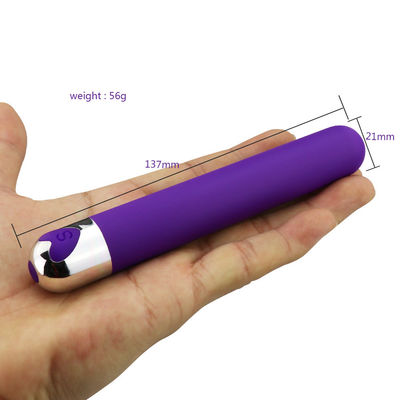 Vibrator de bala larga juguete de silicona para adultos ABS 137 x 21 mm