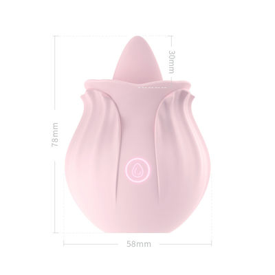 360g Vibrator de lengua juguete adulto Vibrator juguete sexual vagina chupando flor rosa en forma