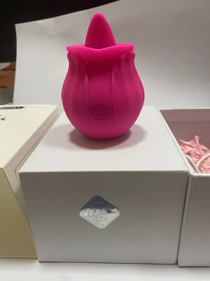 360g Vibrator de lengua juguete adulto Vibrator juguete sexual vagina chupando flor rosa en forma