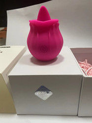360g Vibrator de lengua juguete adulto Vibrator juguete sexual vagina chupando flor rosa en forma