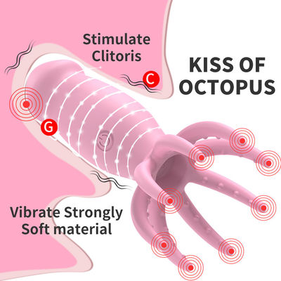 Vibradores de punto G 8 pulpo Vibrator de dedos Masajeador de cabeza