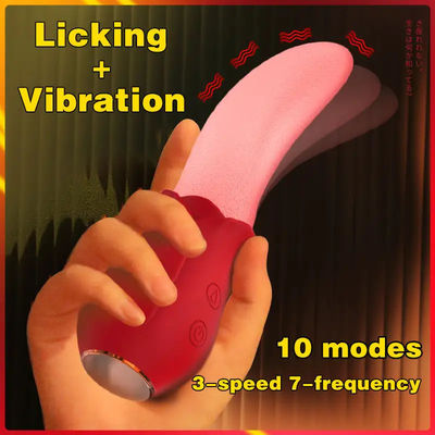 250g Rose Vibrator juguete sexual pezón portátil estimulador del clítoris larga lengua vibrador