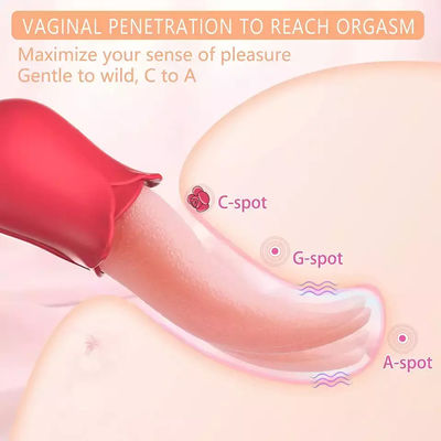250g Rose Vibrator juguete sexual pezón portátil estimulador del clítoris larga lengua vibrador
