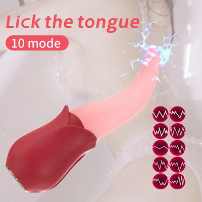 250g Rose Vibrator juguete sexual pezón portátil estimulador del clítoris larga lengua vibrador