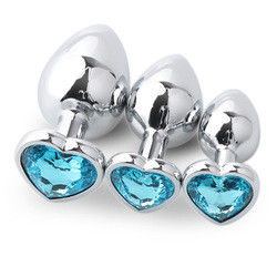Extremo Sexo rosa Plug anal de acero inoxidable Plug trasero enorme Plug de corazón Juguetes de cola