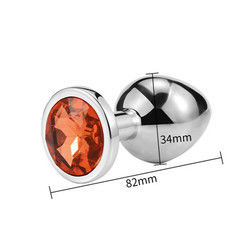 Mujeres Hombres Plug Anal juguetes sexuales dilatador de metal cristal trasero Plug con joya