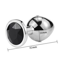 Mujeres Hombres Plug Anal juguetes sexuales dilatador de metal cristal trasero Plug con joya