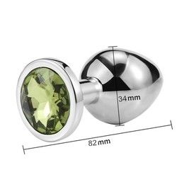 Mujeres Hombres Plug Anal juguetes sexuales dilatador de metal cristal trasero Plug con joya