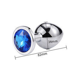 Mujeres Hombres Plug Anal juguetes sexuales dilatador de metal cristal trasero Plug con joya