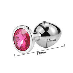 Mujeres Hombres Plug Anal juguetes sexuales dilatador de metal cristal trasero Plug con joya