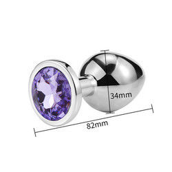 Mujeres Hombres Plug Anal juguetes sexuales dilatador de metal cristal trasero Plug con joya