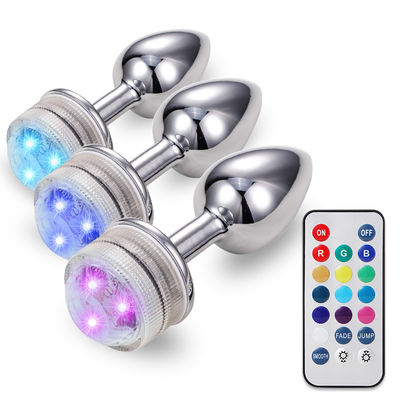 G Spot Cosplay Plug Anal juguetes sexuales Glow Tail control remoto Lumineux con joyas Plug trasero