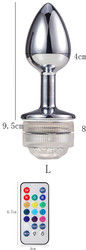 G Spot Cosplay Plug Anal juguetes sexuales Glow Tail control remoto Lumineux con joyas Plug trasero
