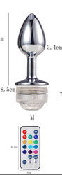 G Spot Cosplay Plug Anal juguetes sexuales Glow Tail control remoto Lumineux con joyas Plug trasero