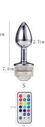 G Spot Cosplay Plug Anal juguetes sexuales Glow Tail control remoto Lumineux con joyas Plug trasero