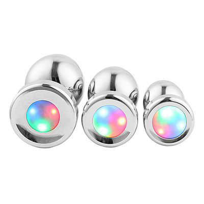 Sexy Wearable Hombres Masturbación Juguete trasero Enchufe luz LED luz intermitente