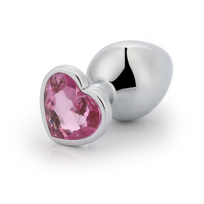 Juguete de masturbación masculina en forma de corazón Vibrante trasero Dildo Multicolor Juguete de culo de metal