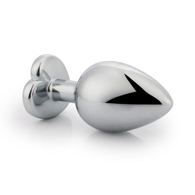 Juguete de masturbación masculina en forma de corazón Vibrante trasero Dildo Multicolor Juguete de culo de metal
