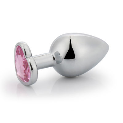 Juguete de masturbación masculina en forma de corazón Vibrante trasero Dildo Multicolor Juguete de culo de metal