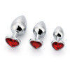 Juguete de masturbación masculina en forma de corazón Vibrante trasero Dildo Multicolor Juguete de culo de metal