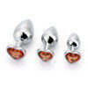 Juguete de masturbación masculina en forma de corazón Vibrante trasero Dildo Multicolor Juguete de culo de metal